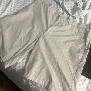 White plaid shorts